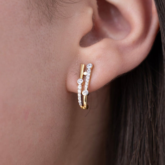 Radiant Beam Hoop Earrings