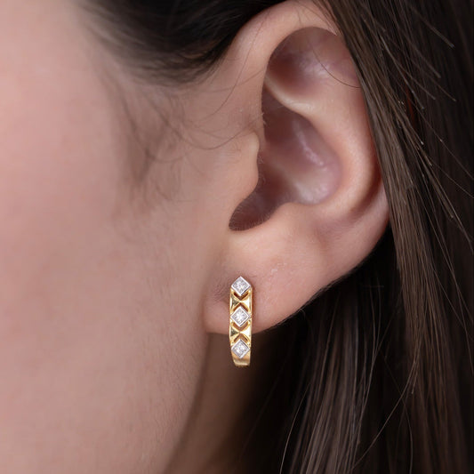 Diamond Hoop Earrings