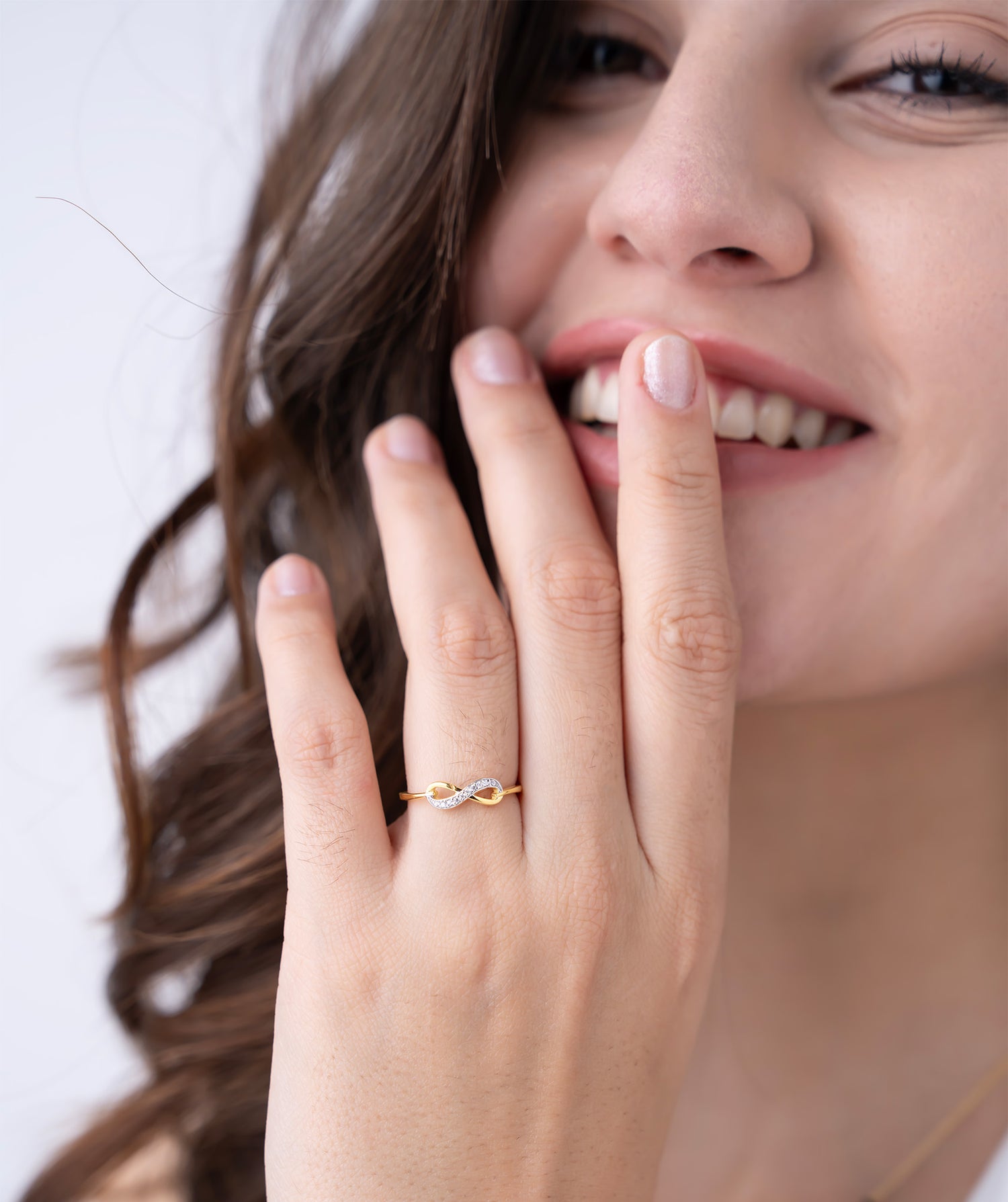 Diamond Encrusted Infinity Ring