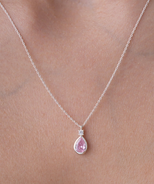 Ethereal Teardrop Silver Pendant - KYMEE