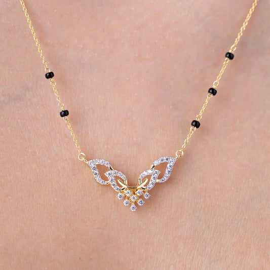 Elegant Leaf Wing Modern Mangalsutra