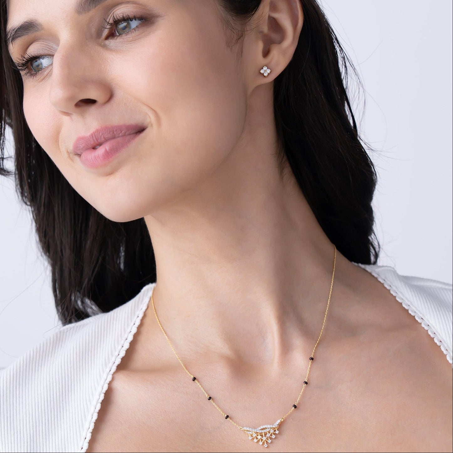 Ethereal Snowflake Mangalsutra