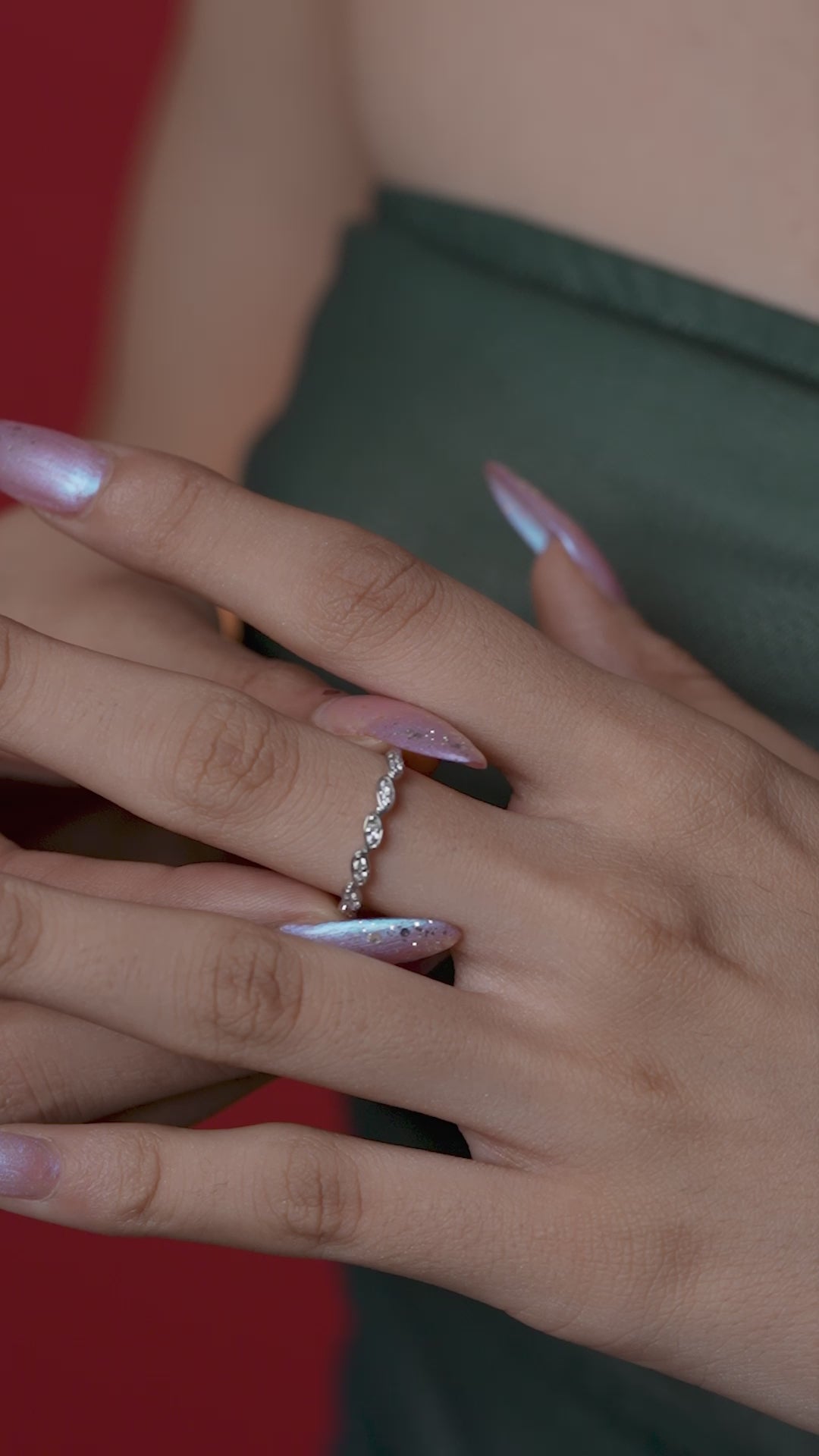 Round Diamond Stackable Ring