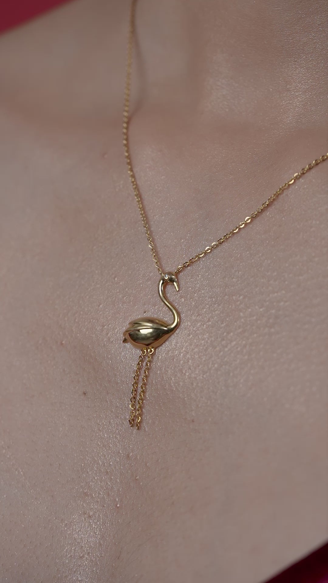 Stunning Flamingo Bird Pendant