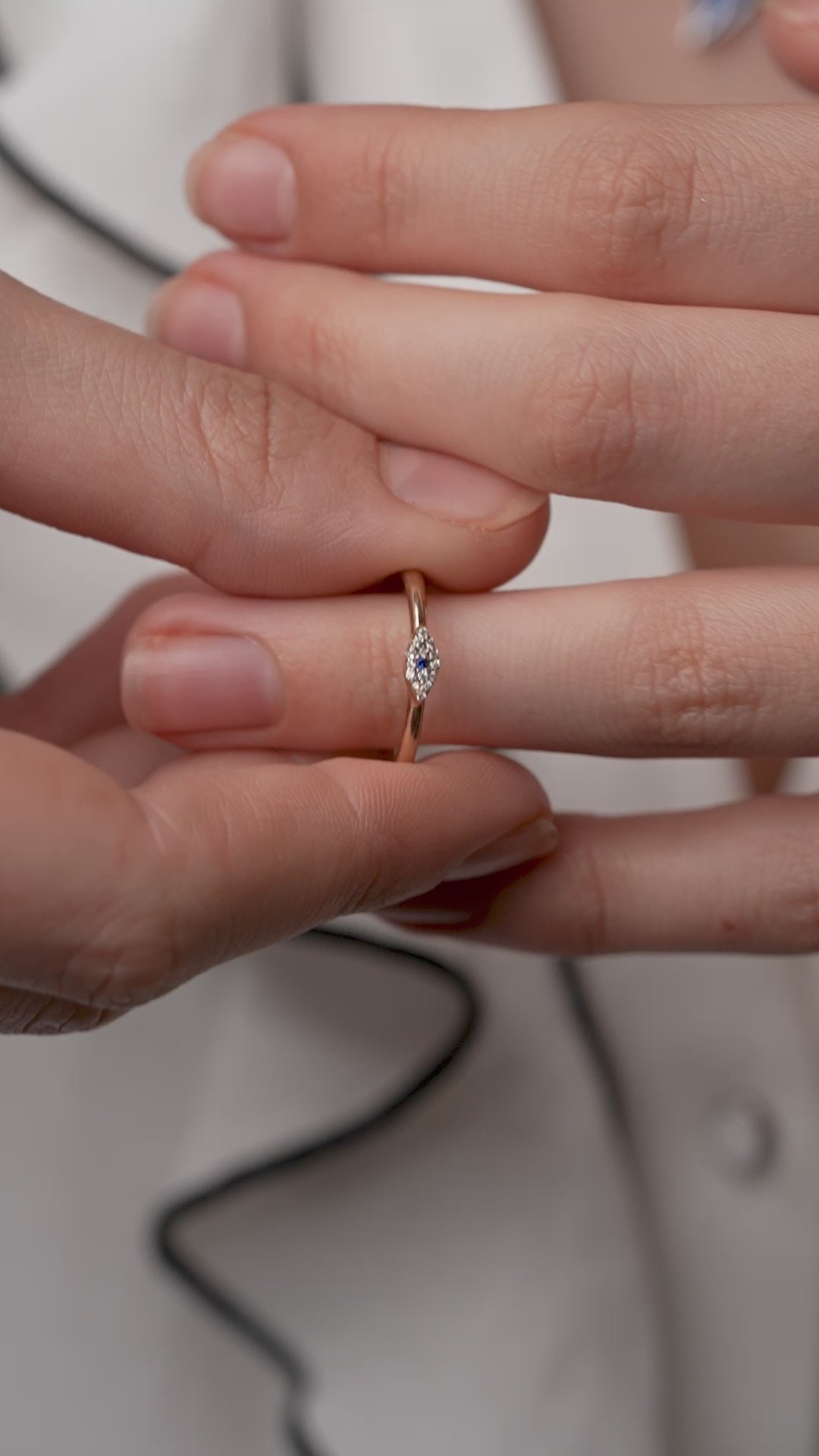 Diamond Eye Stackable Ring
