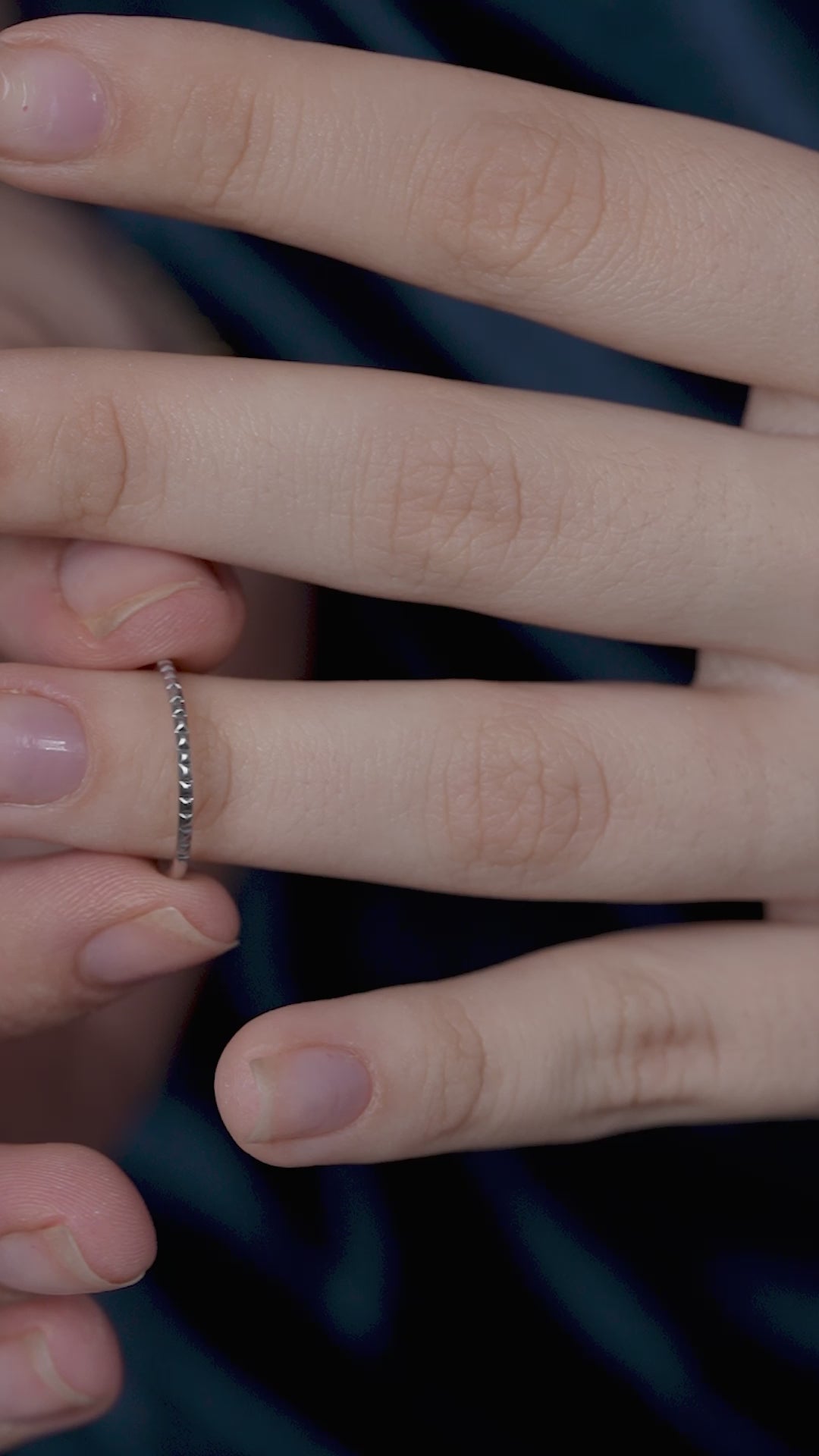 Sterling Pyramid Stack Ring