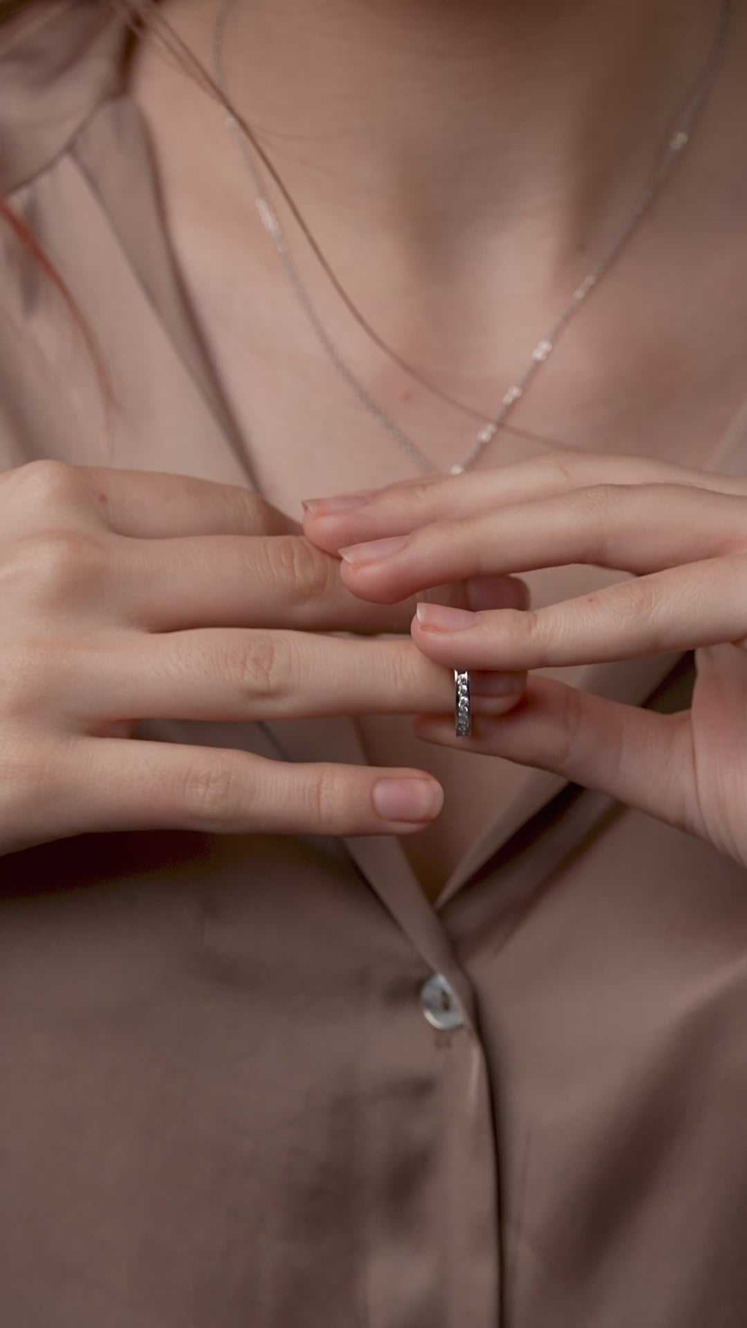 Channel Set Round Diamond Band