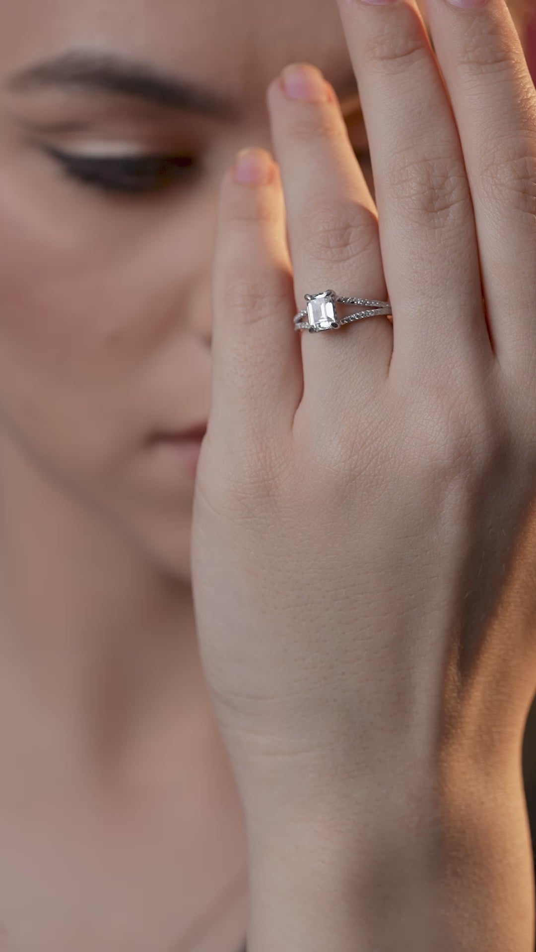 Sophisticated Emerald Halo Ring