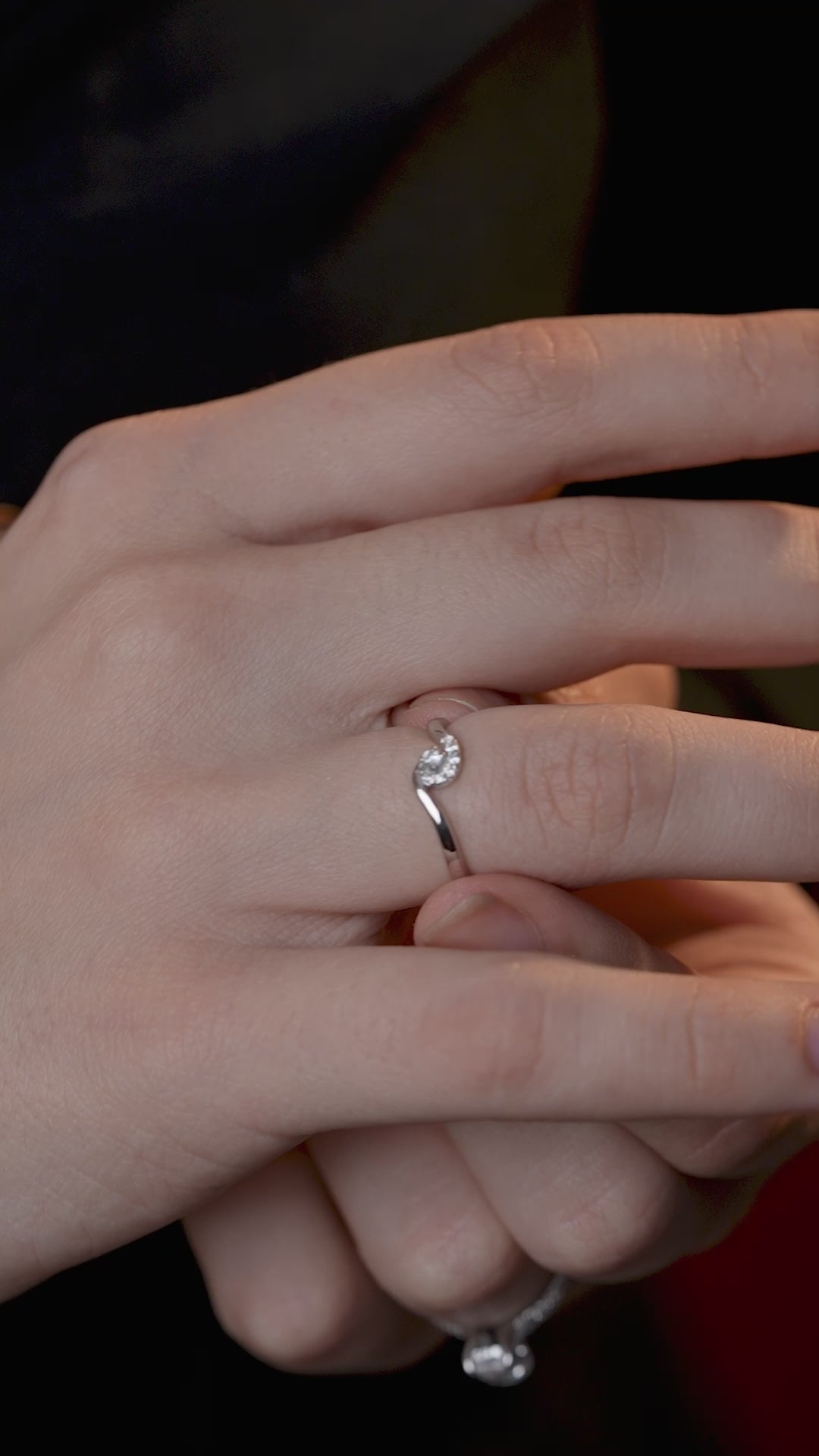 Wave Shape Diamond Ring
