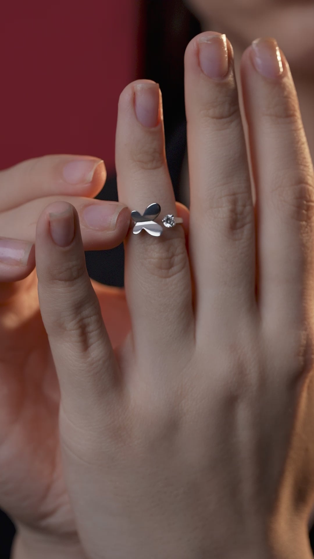 Intricate Butterfly Open Ring