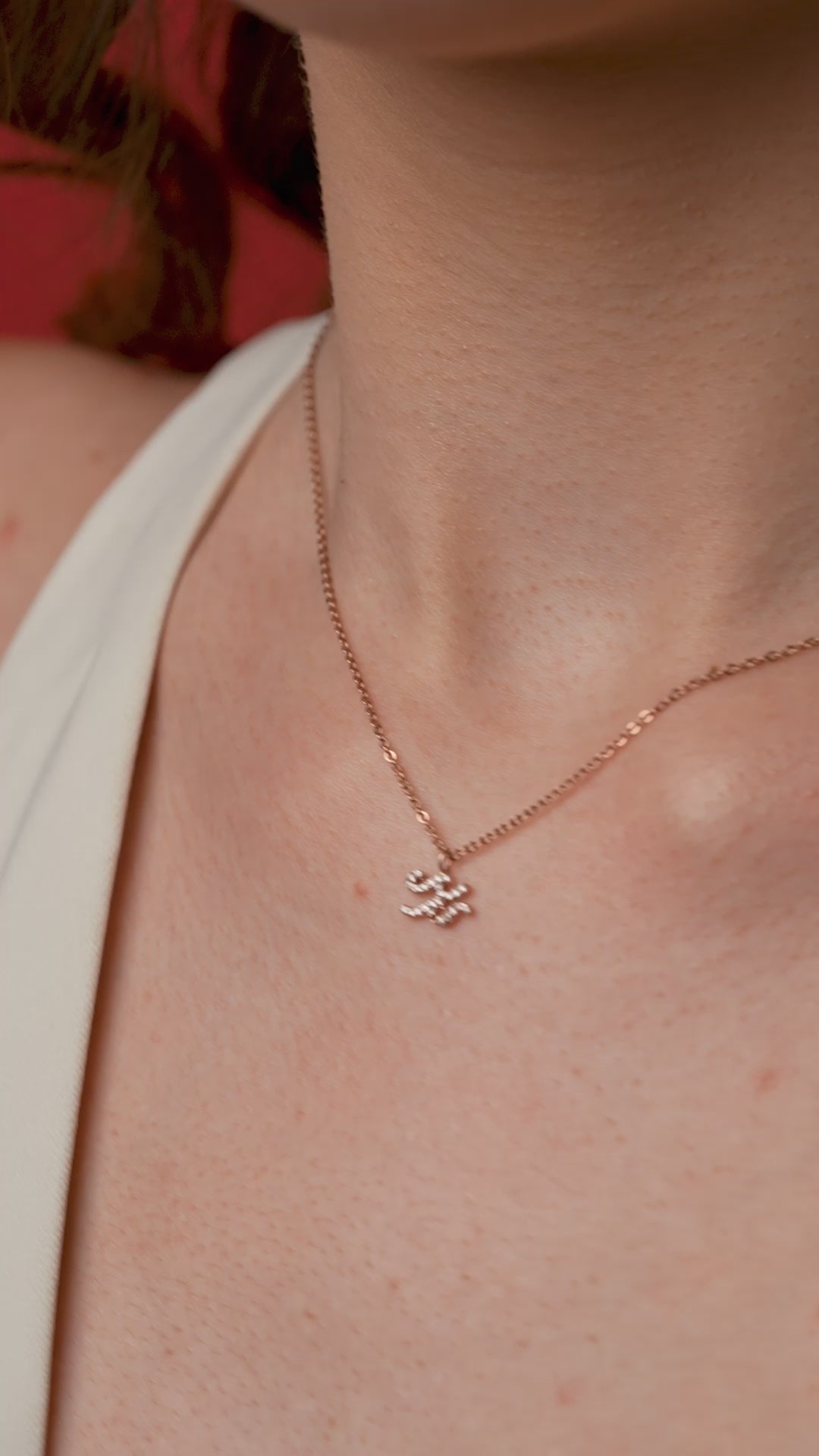Diamond Swirl Charm Pendant