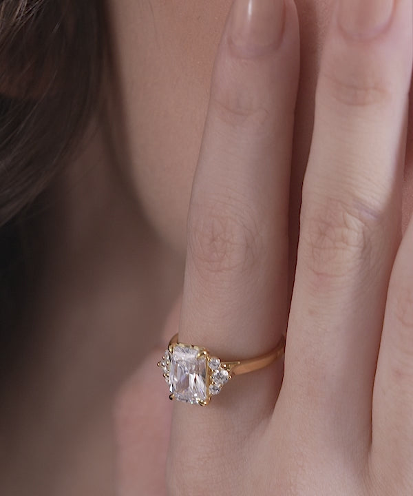 Radiant Cluster Diamond Ring