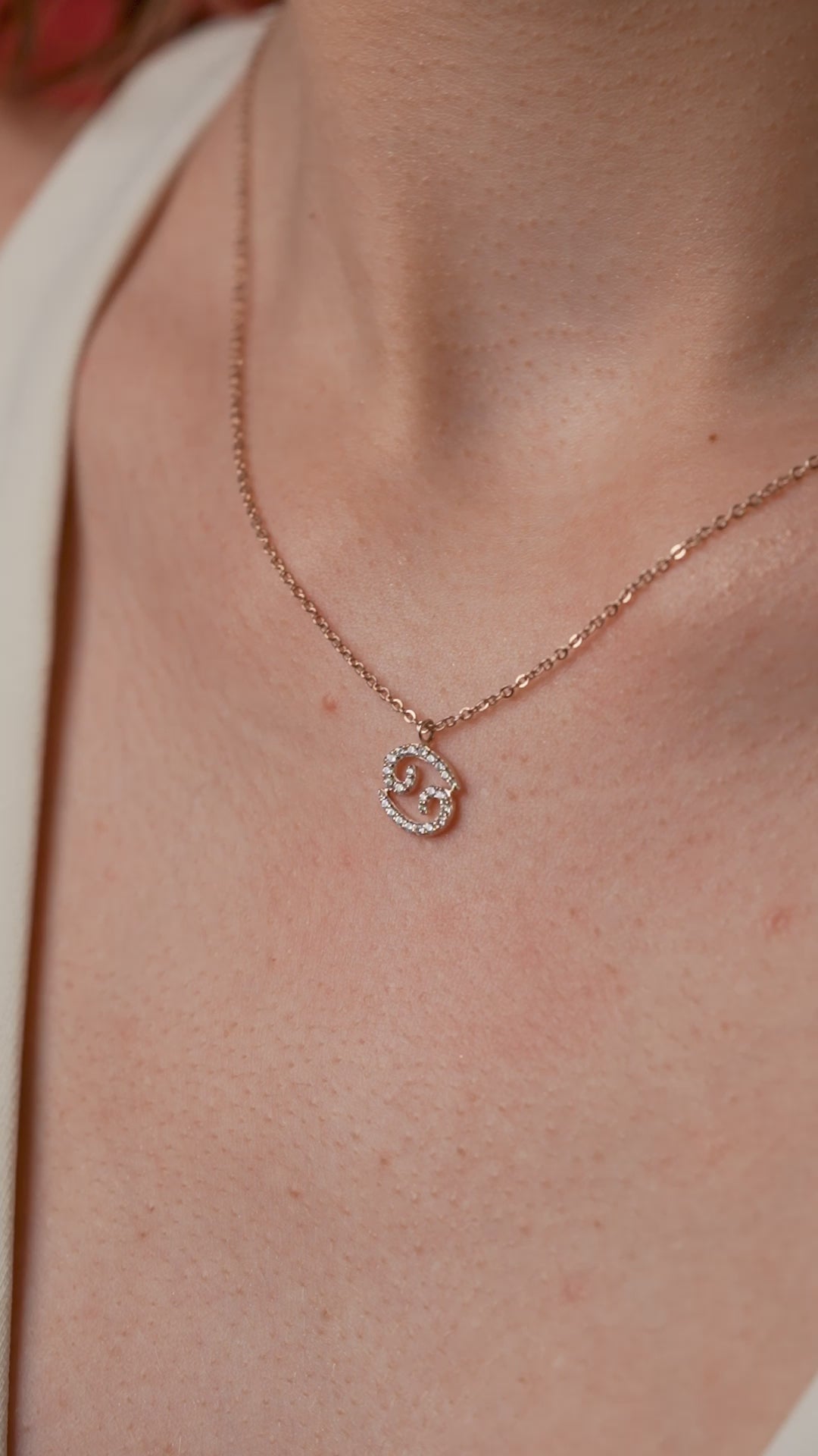 Cancer Zodiac Sign Necklace