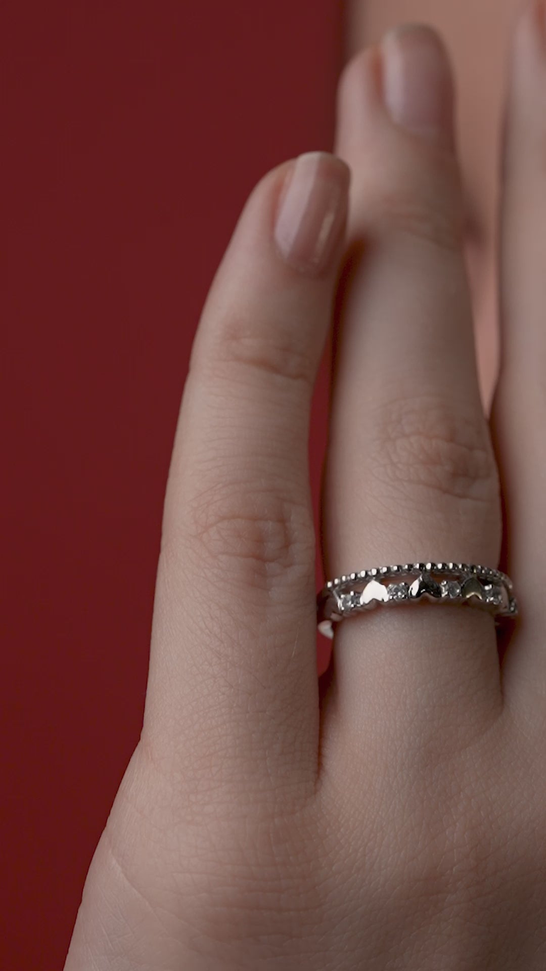 Heart and Round Eternity Band
