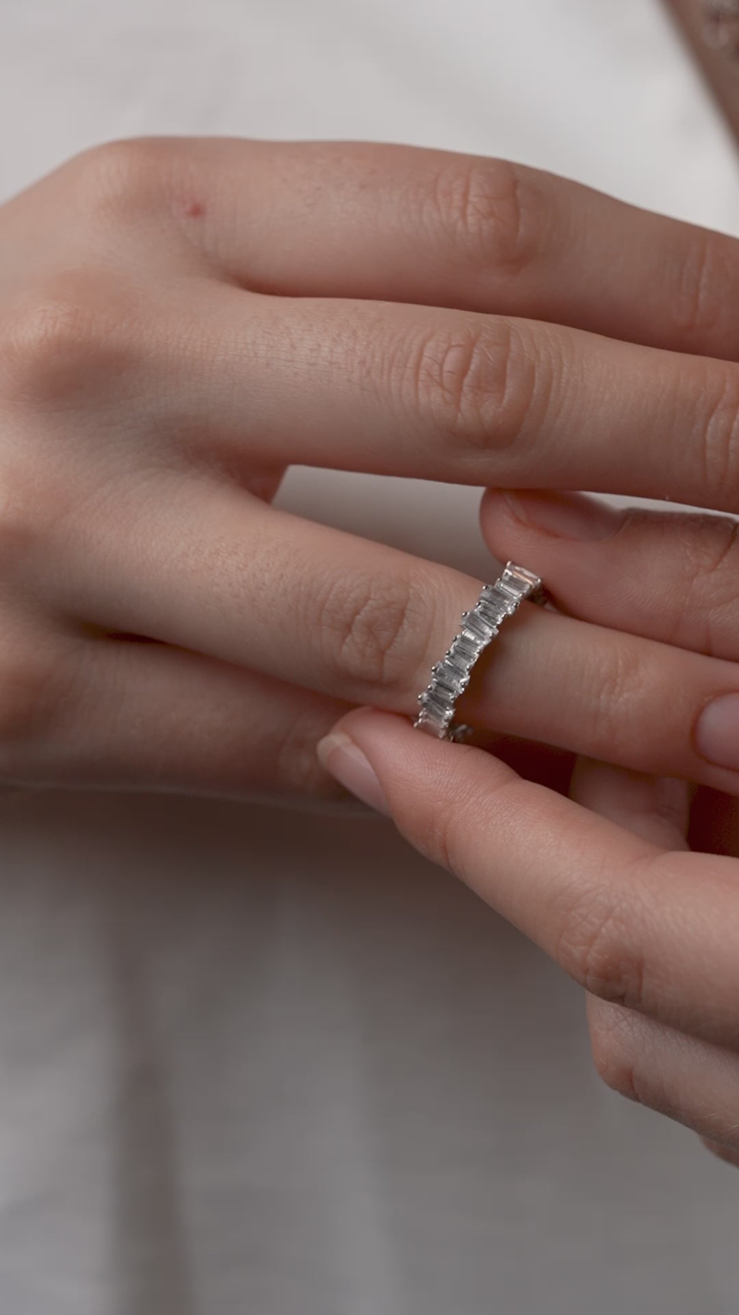 Eternity Baguette Diamond Band