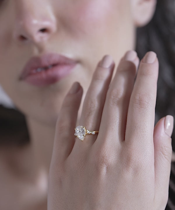 Celestial Bloom Pear Diamond Ring