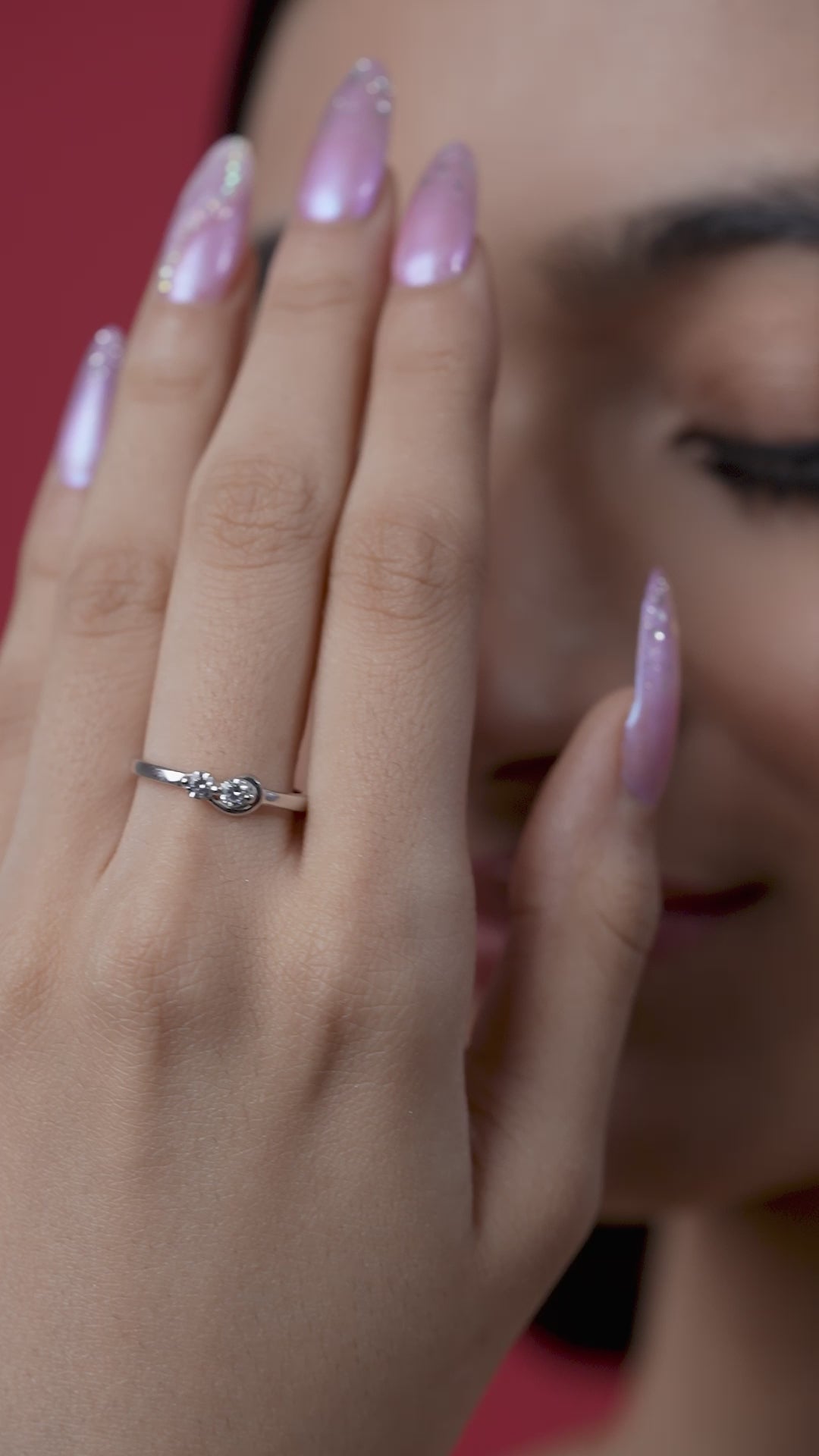 Double Diamond Accent Ring