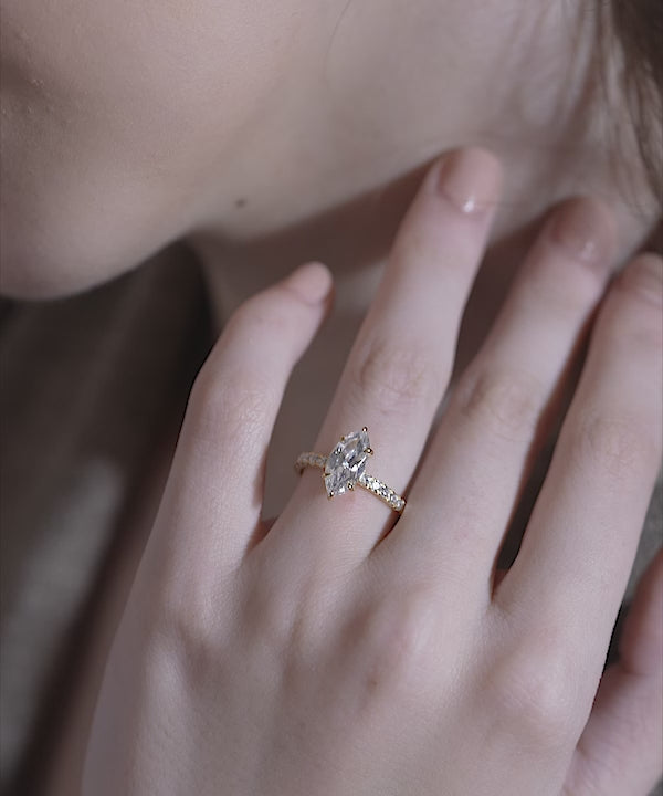 Radiant Marquise Solitaire Ring