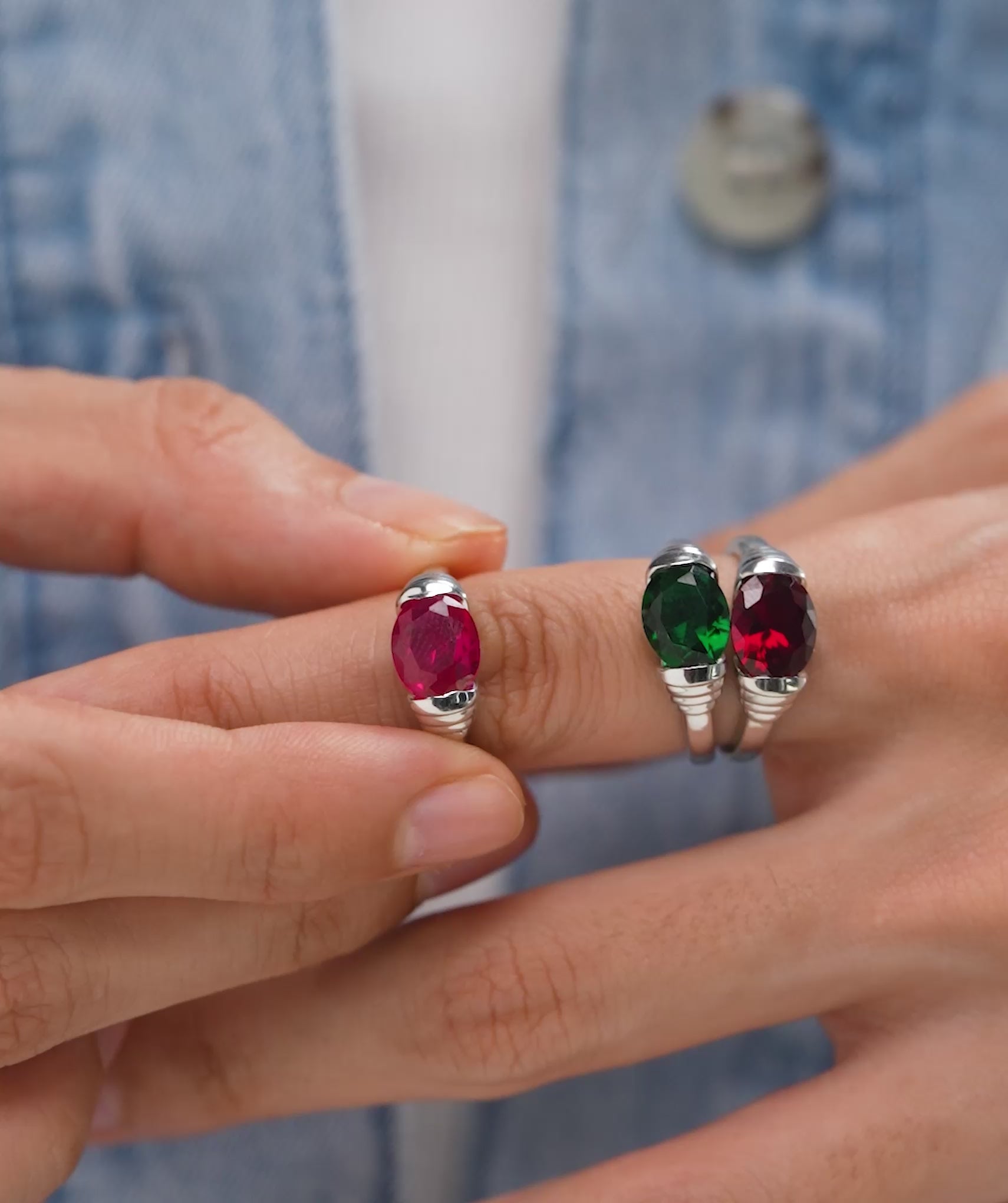 Color Diamond Solitaire Ring