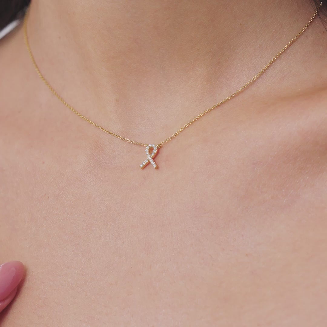 18k Gold Vermeil Ribbon Necklace