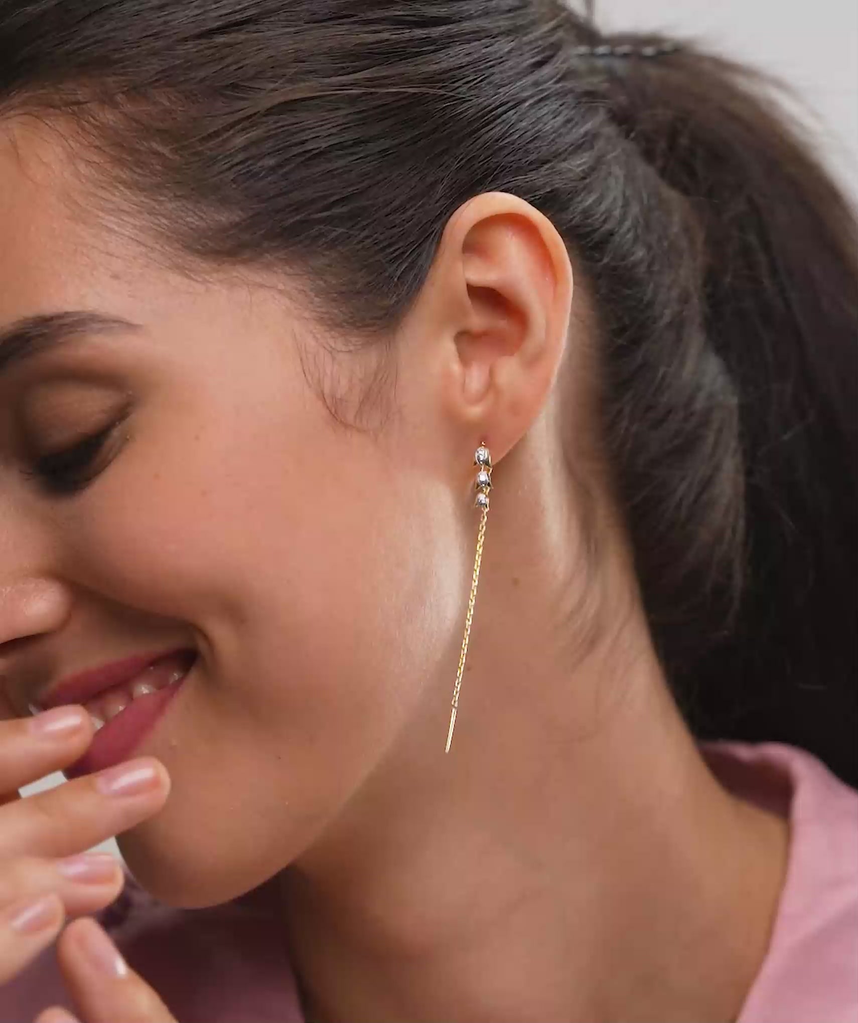 Bellflower Threader Earrings