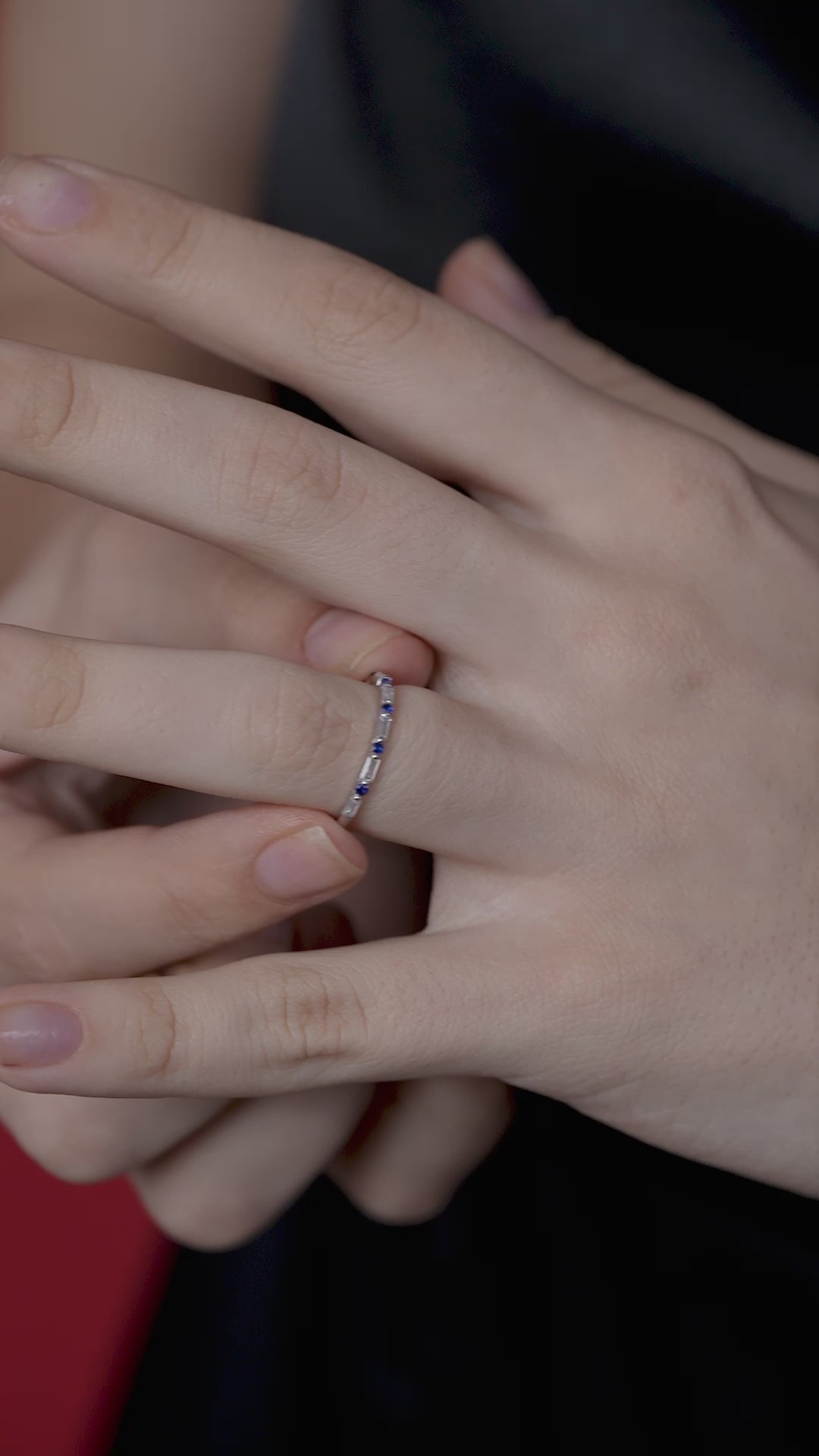 Sapphire and Diamond Eternity Band