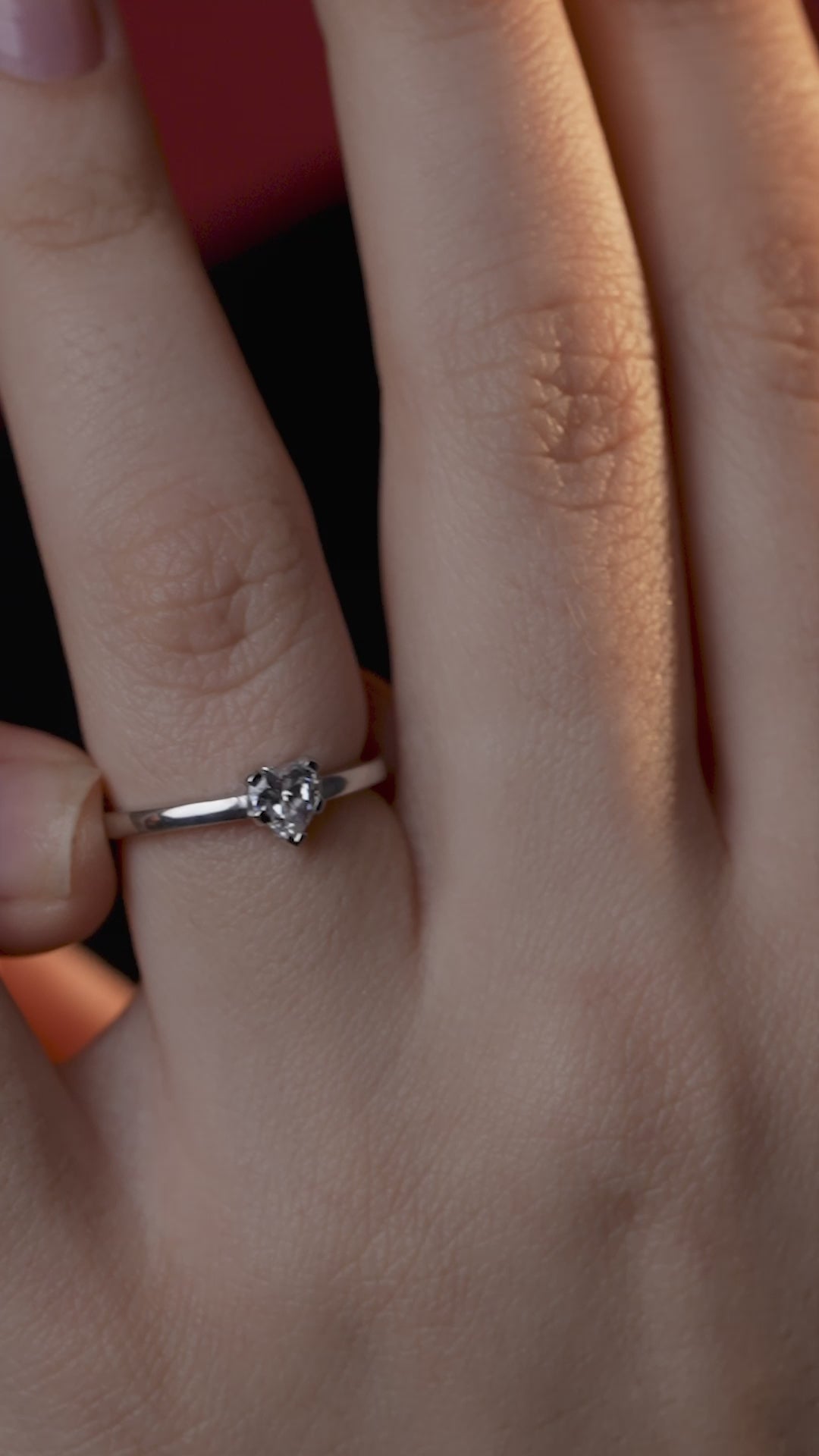 Heart Solitaire Ring