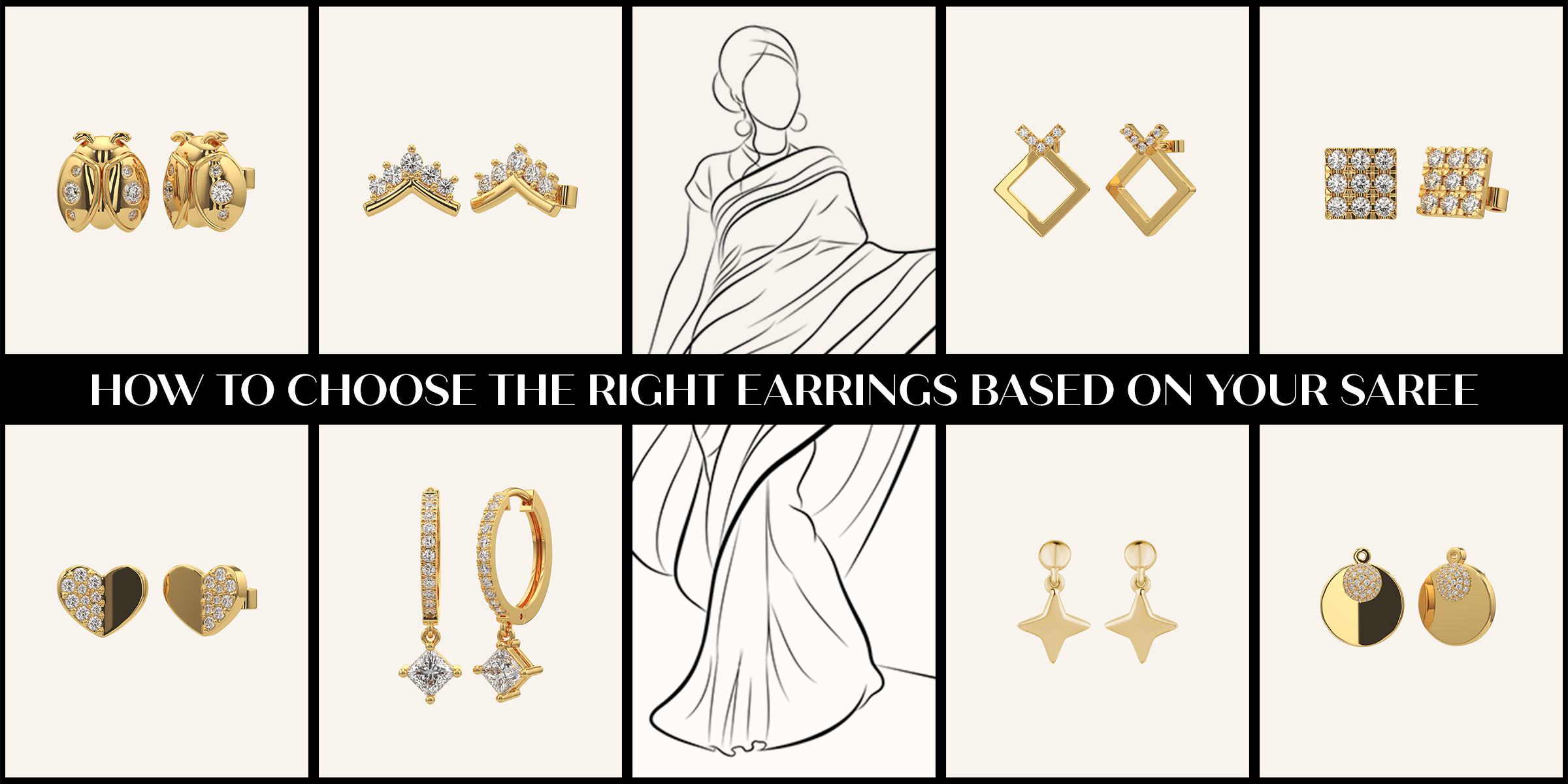 choose earrings for a saree