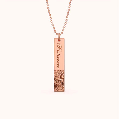 Fingerprint Imprint Name Pendant