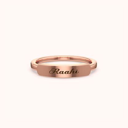 Custom Name Engraved Ring