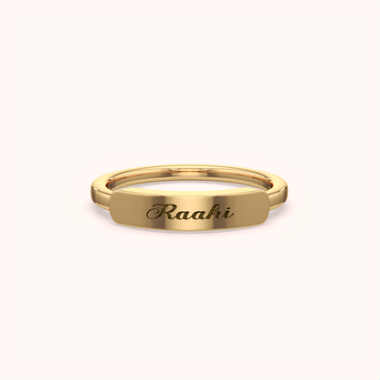 Custom Name Engraved Ring