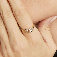 Pear and Marquise Toi et Moi Ring