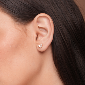 Minimalist Silver Heart Stud - KYMEE