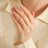 Curved Leaf Wishbone Ring