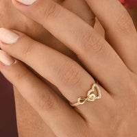 Heart and Infinity Linked Ring