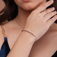 Graduated Round Tennis Bracelet