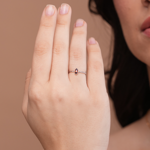 Delicate Marquise Stone Ring - KYMEE
