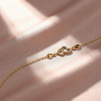 Interlocked Twin Heart Tulip Bracelet