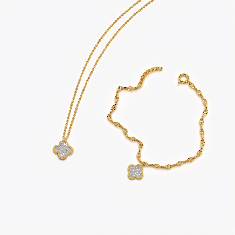 Dainty Clover Charm Set