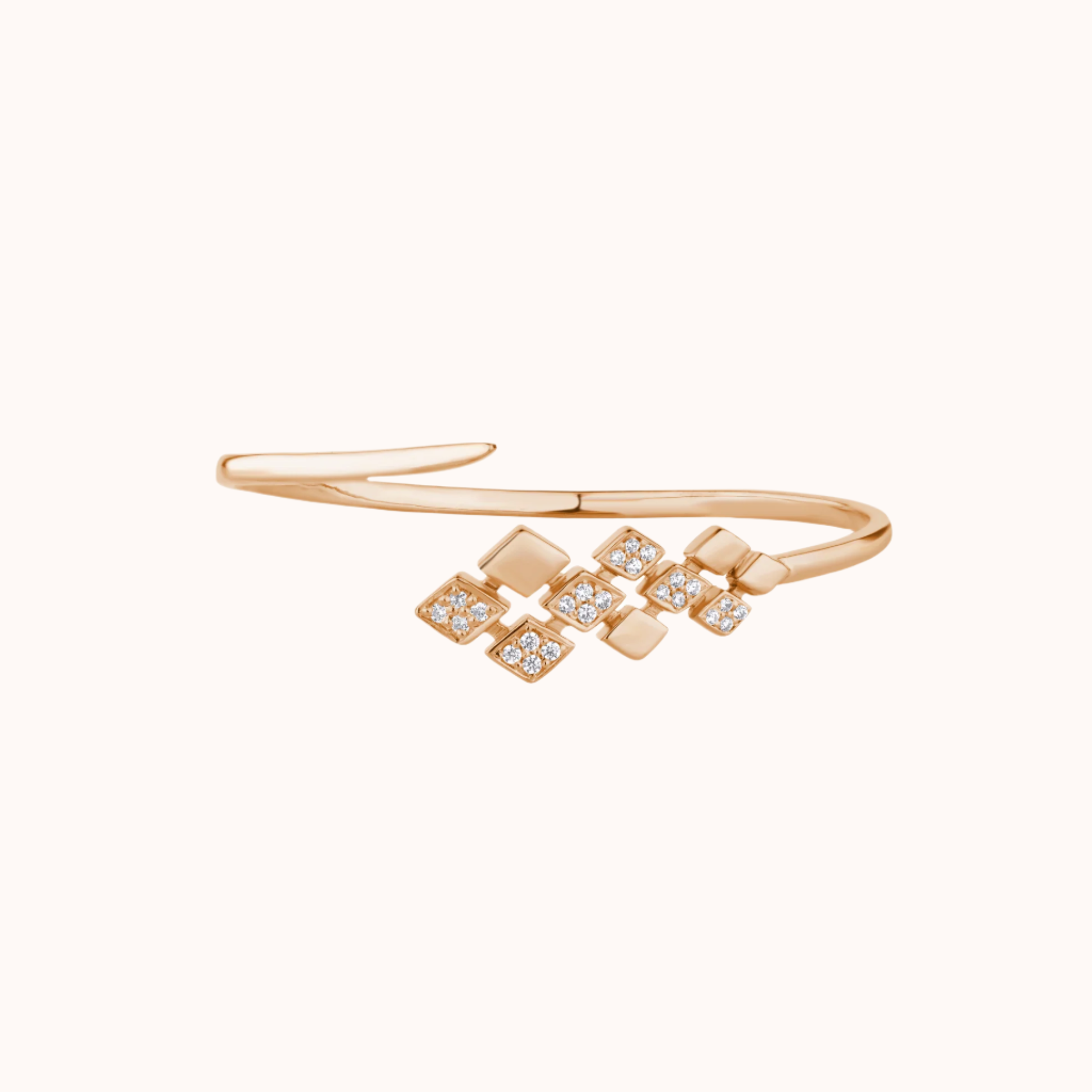 Sparkling Diamond Set Bangle Bracelet