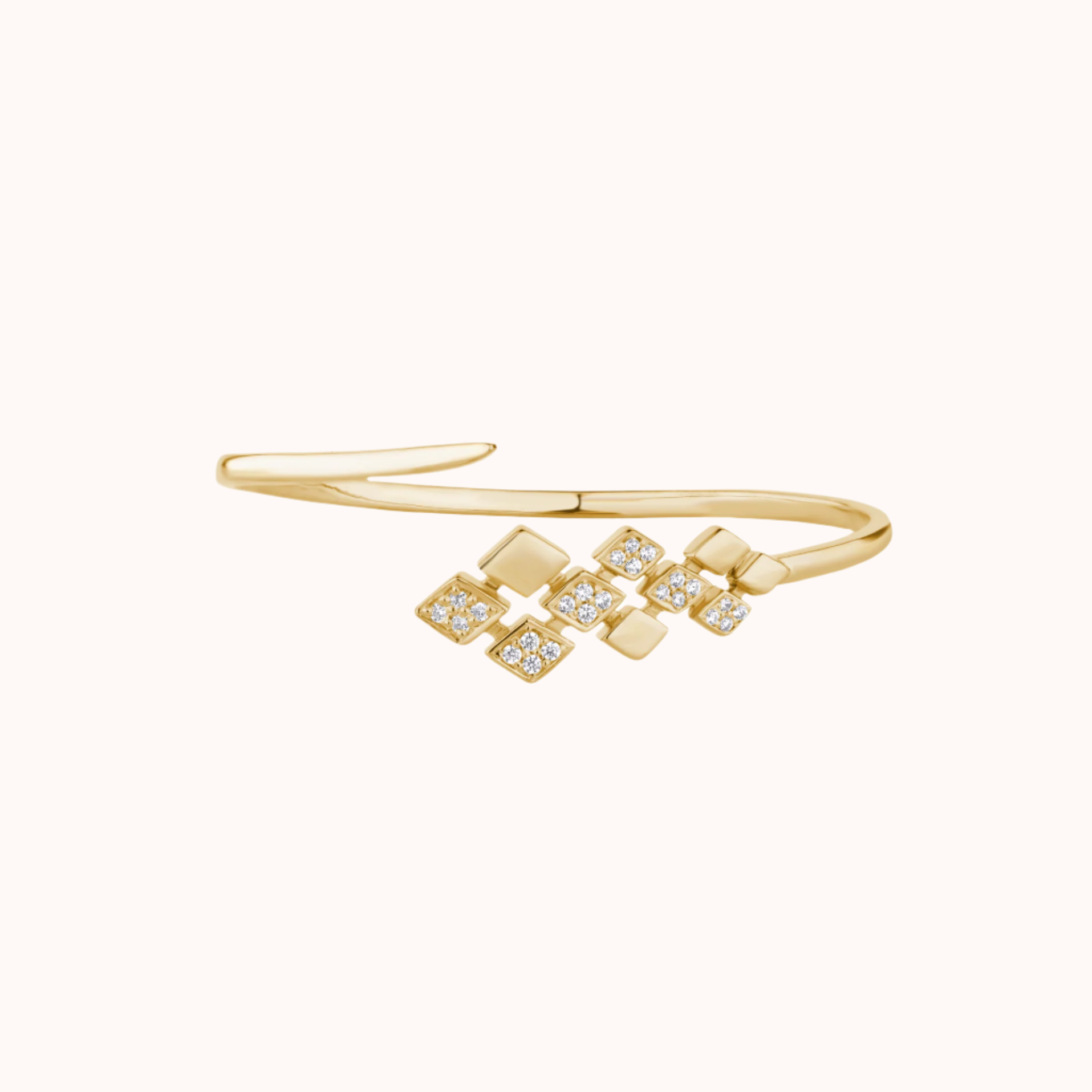 Sparkling Diamond Set Bangle Bracelet