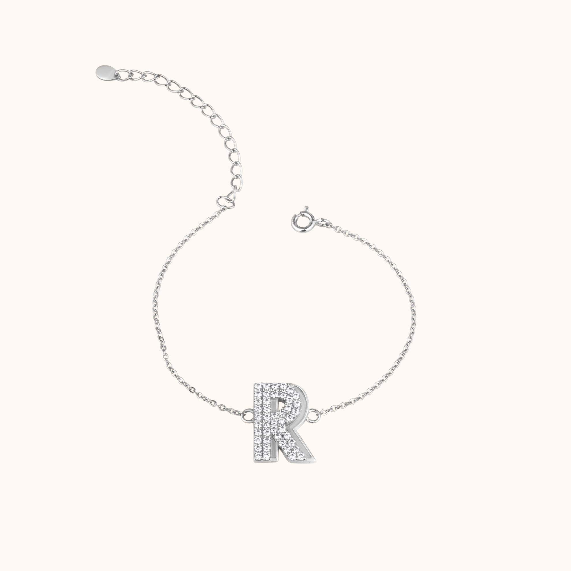 The Round Diamond 'R' Bracelet