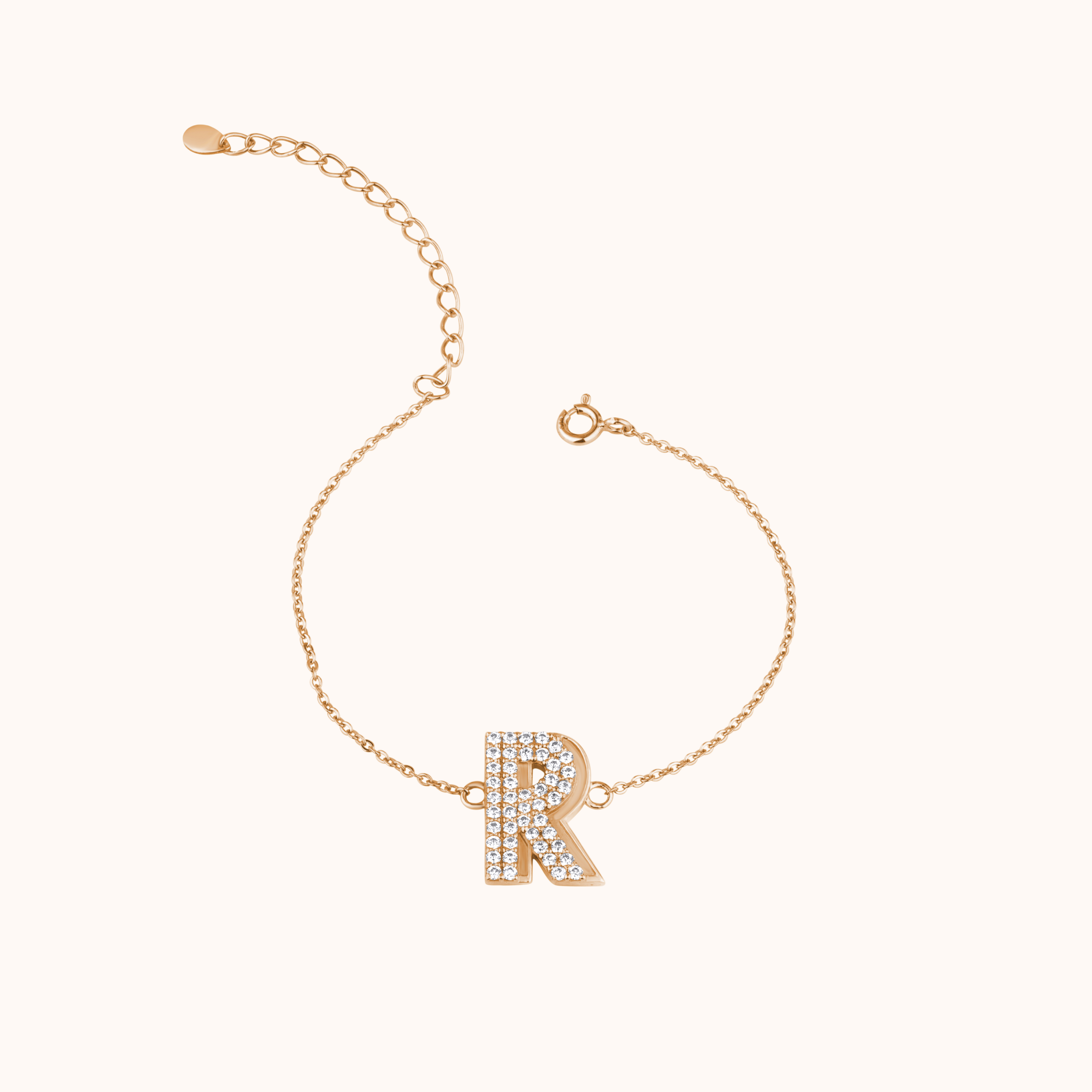 The Round Diamond 'R' Bracelet