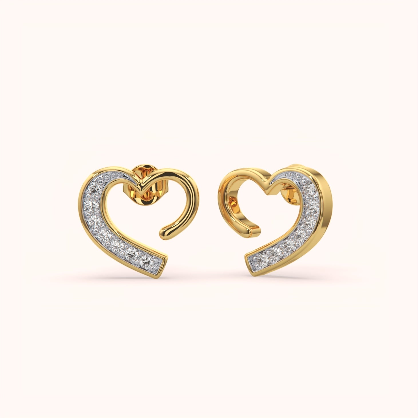 Twisted Heart Studs