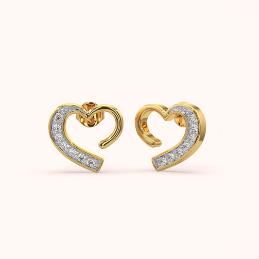 Twisted Heart Studs