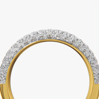 Pave Dome Half Eternity Ring