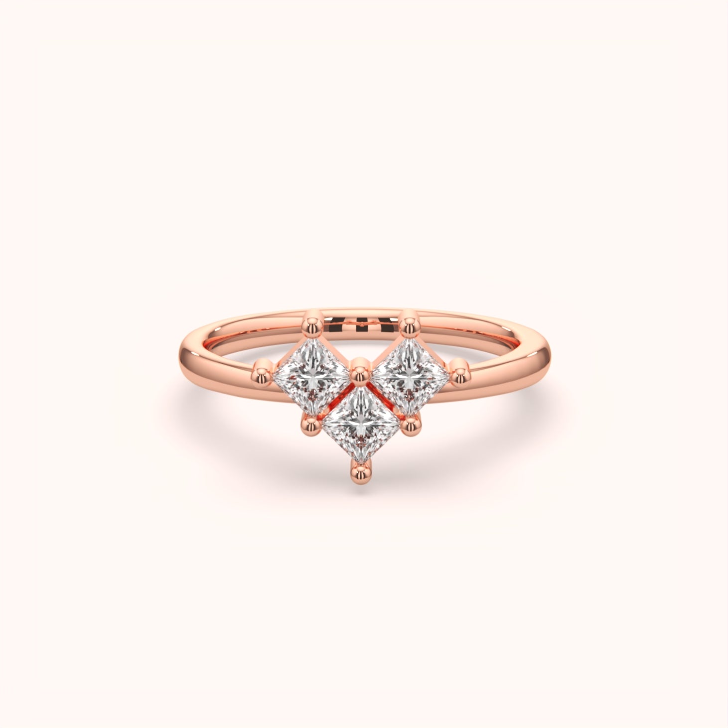 Regal Trio Diamond Silver Ring