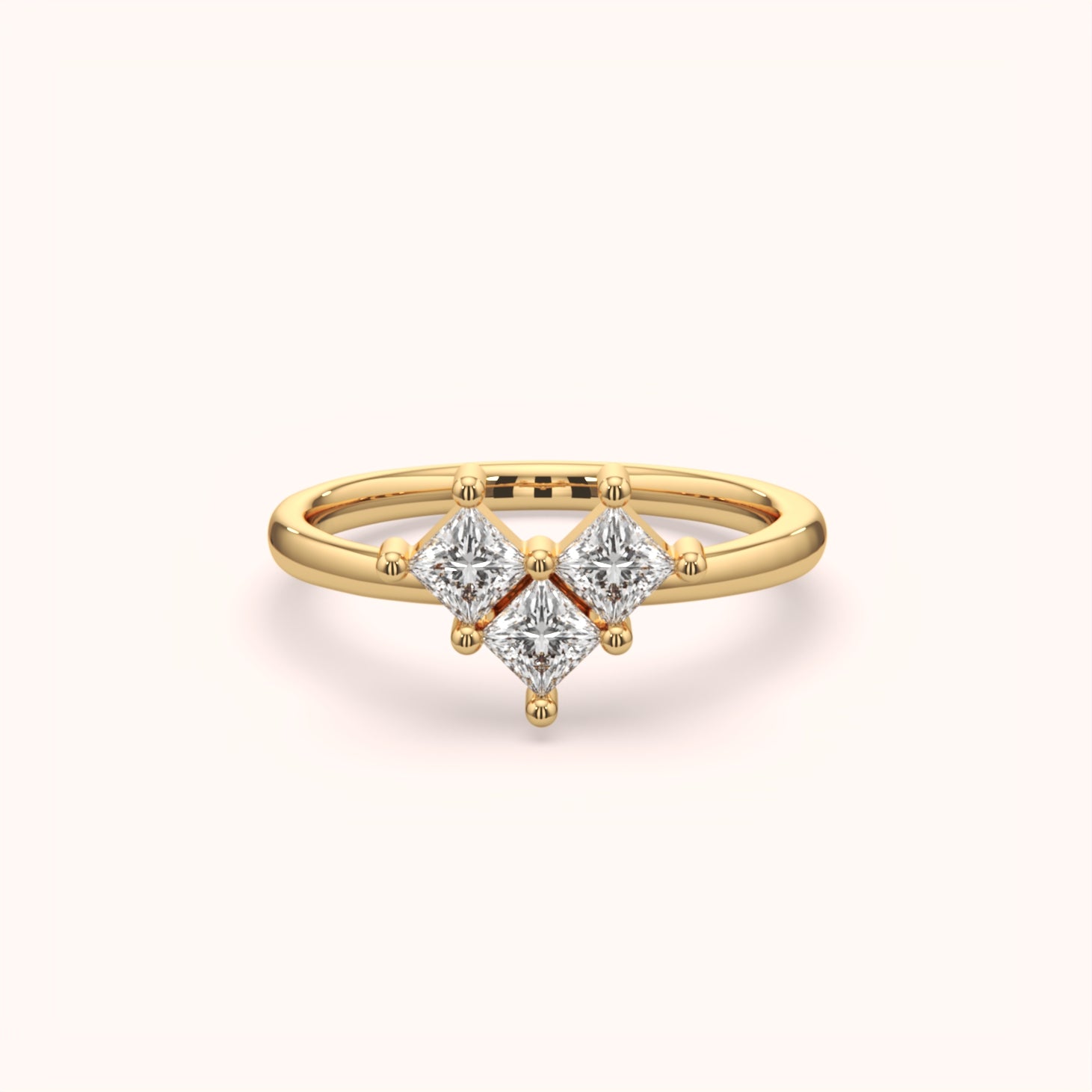 Regal Trio Diamond Silver Ring