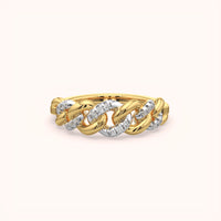 Cuban Link Pave Ring