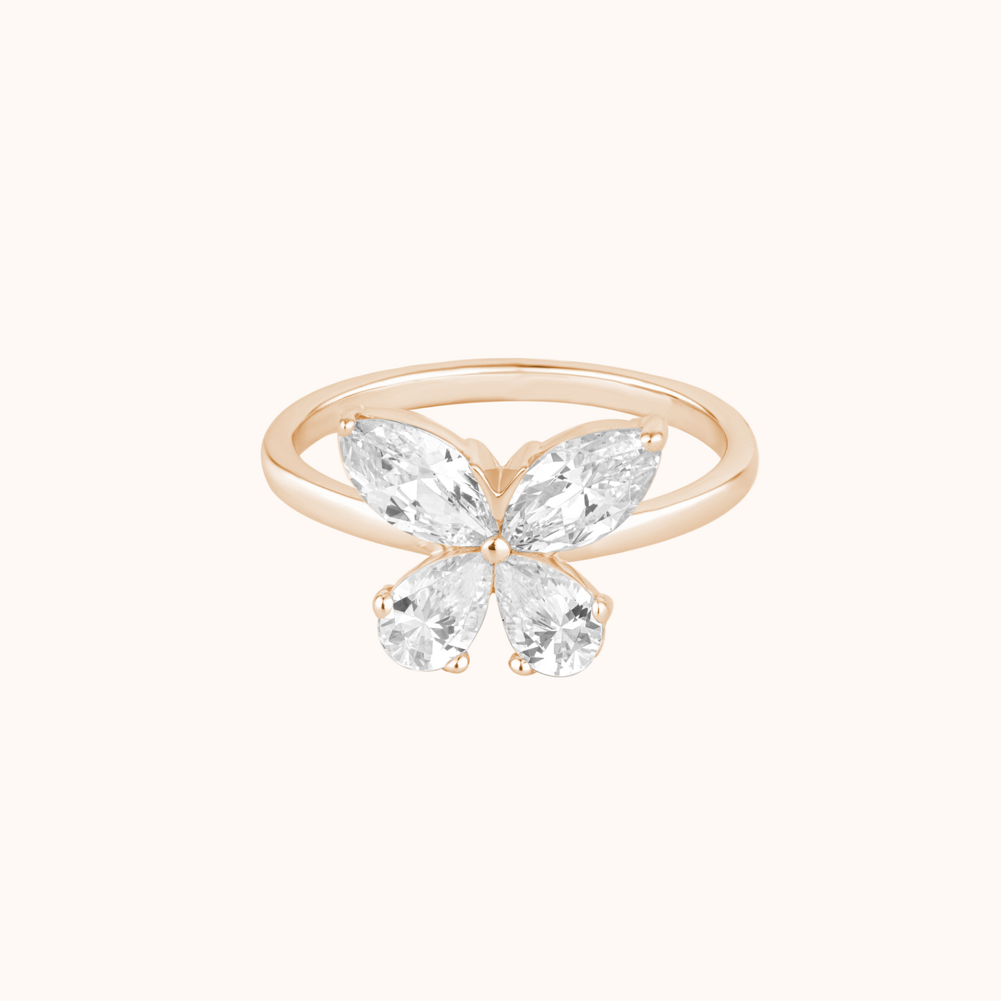 Butterfly-Inspired Diamond Ring